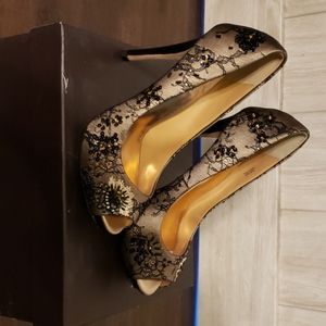 Beaded Badgley Mischka pumps